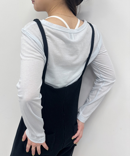 U by SPICK&SPAN tシャツ Tシャツ C/NYシアートップス