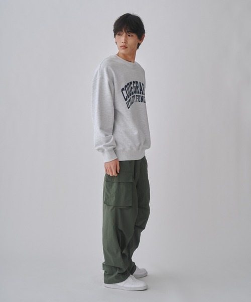 美品 codegraphy ナイロンカーゴパラシュートパンツ ユニセックス 撥水 codegraphy カーゴパンツ Nylon cargo para suit pants メンズ