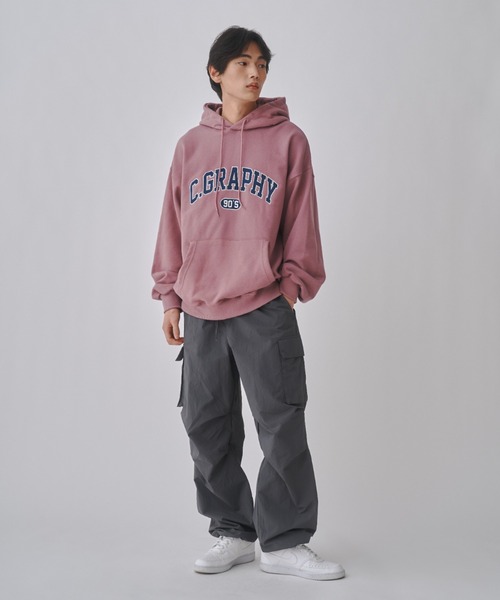 美品 codegraphy ナイロンカーゴパラシュートパンツ ユニセックス 撥水 codegraphy カーゴパンツ Nylon cargo para suit pants メンズ