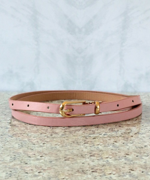 florist（フローリスト） ベルト ゴールドバックル華奢見えPUレザー