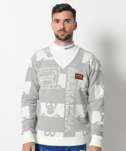 Neo　MARK & LONA フード付きセーター 46 MARK&LONA（マークアンドロナ） セーター ニット Pave Mesh Vee Knit
