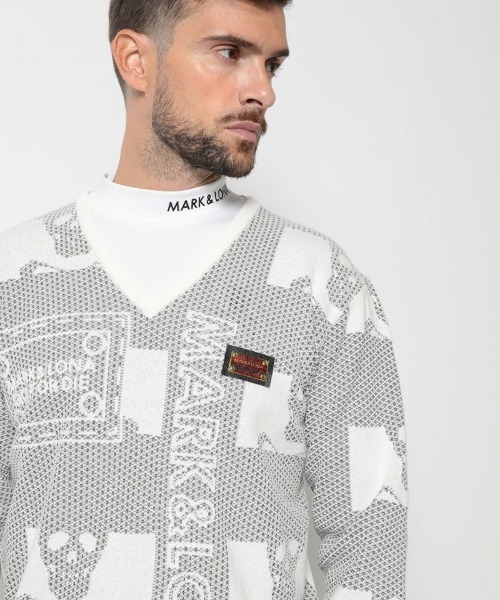 MARK&LONA（マークアンドロナ） セーター ニット Pave Mesh Vee Knit