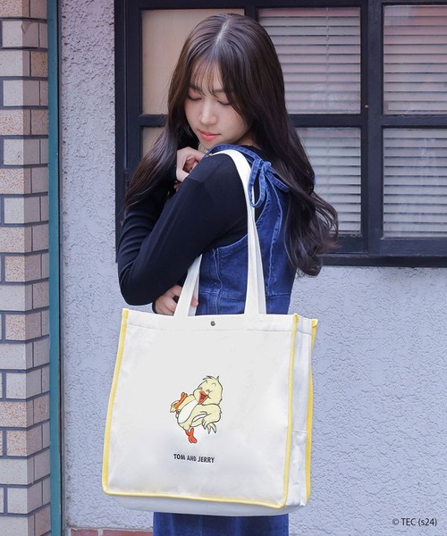 トートバッグ 「公式」TOM and JERRY タイニークラブ スマイル