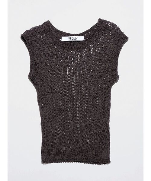 タンクトップ ノースリーブ 「VEQUM」MESH KNIT TANKTOP レディース VEQUM タンクトップ ノースリーブ 「VEQUM」MESH KNIT TANKTOP