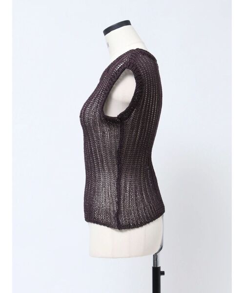 タンクトップ ノースリーブ 「VEQUM」MESH KNIT TANKTOP レディース VEQUM タンクトップ ノースリーブ 「VEQUM」MESH KNIT TANKTOP