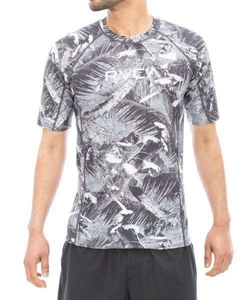 ルーカ　ラッシュガード　Sサイズ RVCA/ルーカ メンズ半袖ラッシュガード S/S RASHGUARD BLACK UVA