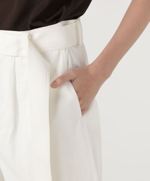 TOMORROWLAND .B パンツ コットンシルクデニムライク ショートパンツ TOMORROWLAND .B パンツ コットンシルクデニムライク ショートパンツ
