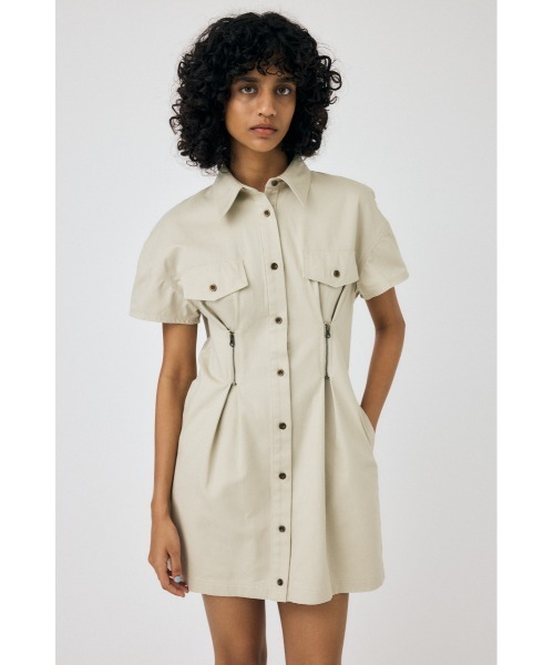 美品 MaDre マドーレ ジップベル ワンピース ドレス 38 アイボリー MOUSSY ワンピース WAIST ZIP UP ドレス : ZOZOTOWN Yahoo!店