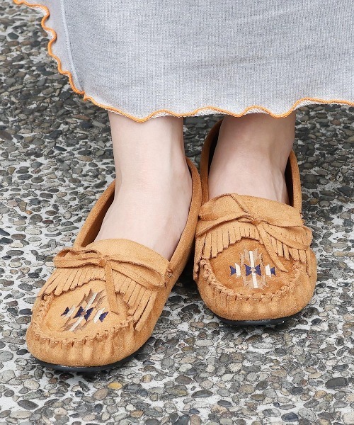 チチカカ（TITICACA） デッキシューズ モカシン ネイティブ刺繍