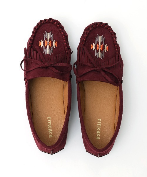 チチカカ（TITICACA） デッキシューズ モカシン ネイティブ刺繍