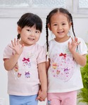 tシャツ 大きなリンゴ柄リボン付きTシャツ キ...の詳細画像1