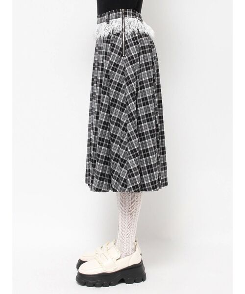 スカート choco check pleats skirt ANDMARY】Coco check pleats skirt