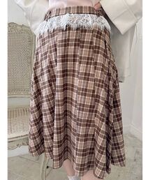 merry jenny（メリージェニー） スカート チェックレースプリーツ