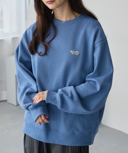 トレーナー スウェット PENNEYS/ペニーズ 別注 THE FOX ロゴ ワンポイントワッペン刺繍オーバーサイズプルオーバースウェット レディース | PENNEYS | 07