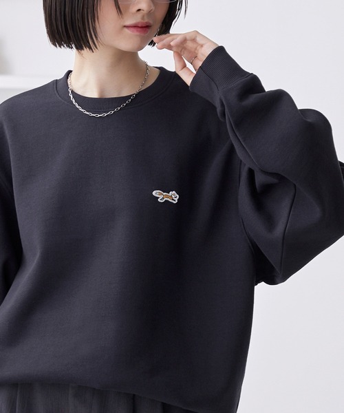 トレーナー スウェット PENNEYS/ペニーズ 別注 THE FOX ロゴ ワンポイントワッペン刺繍オーバーサイズプルオーバースウェット レディース | PENNEYS | 19