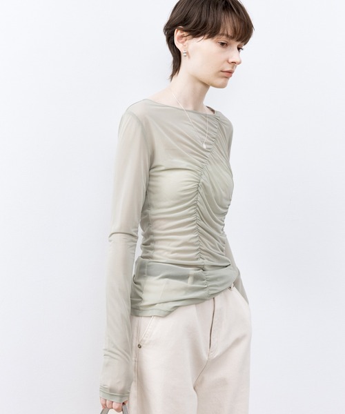 tシャツ 「TAGEECHITA」ベーシックシアートップス レディース メンズ tageechita tシャツ 「TAGEECHITA」ギャザーシアトップス