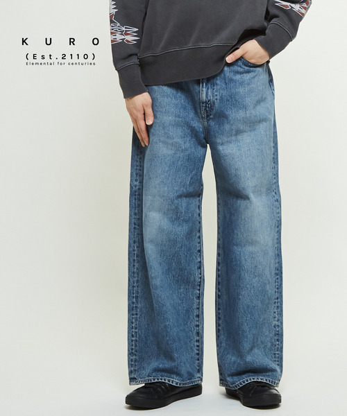 KURO ジーンズ デニム デニムパンツ 「KURO」WIDE DENIM PANTS