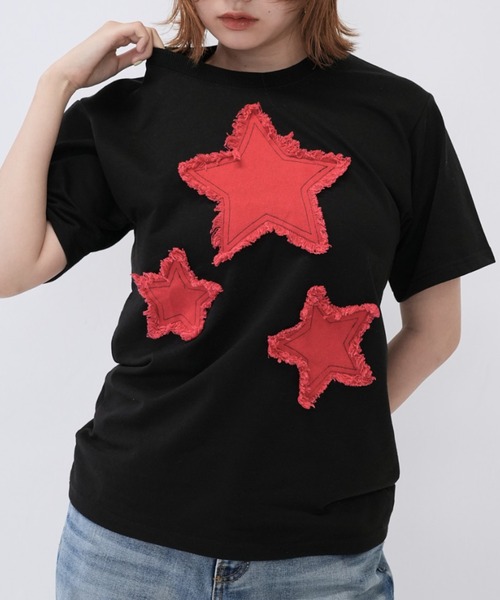 Enewd nina tシャツ 「ZOZO限定」デニム スター Tシャツ ワッペン