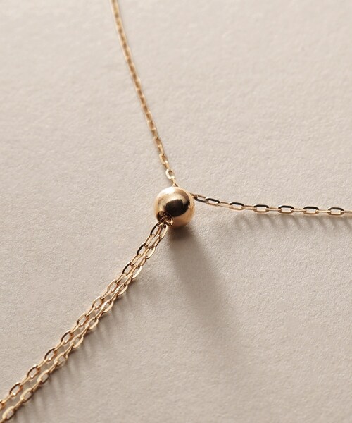 COCOSHNIK（ココシュニック） ネックレス K10中空ペアシェイプ