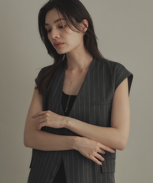 COCOSHNIK（ココシュニック） ネックレス K10中空ペアシェイプ