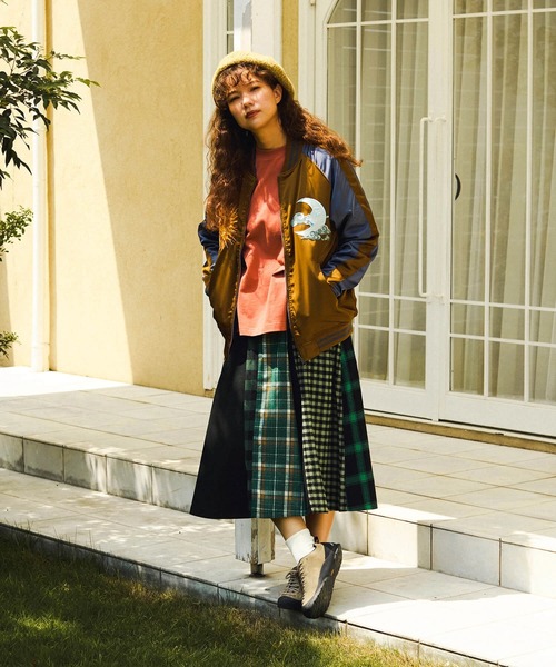 go slow caravan（ゴースローキャラバン） スカジャン エステルサテン