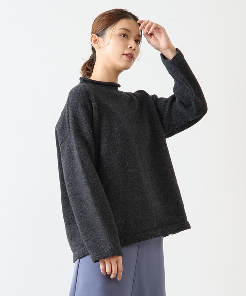 アイランドタイド  Tides モヘア ニット セーター プルオーバー クルーネック レディース 秋 冬 長袖 透け感 ふんわり 軽やか 柔らか モヘヤ EY-18436 ISLAND TIDES（アイランドタイド） ニット セーター 「ISLAND TIDES