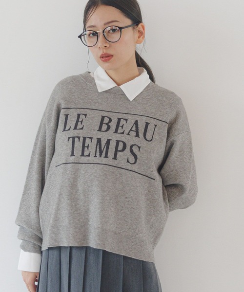 LAKOLE（ラコレ） ニット セーター アソートロゴジャガードニット