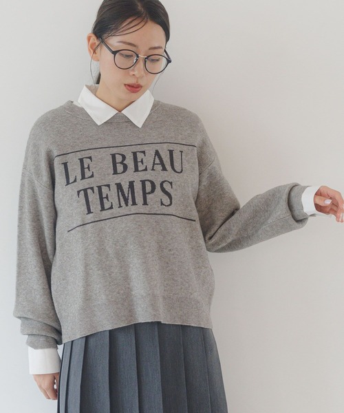 LAKOLE（ラコレ） ニット セーター アソートロゴジャガードニット