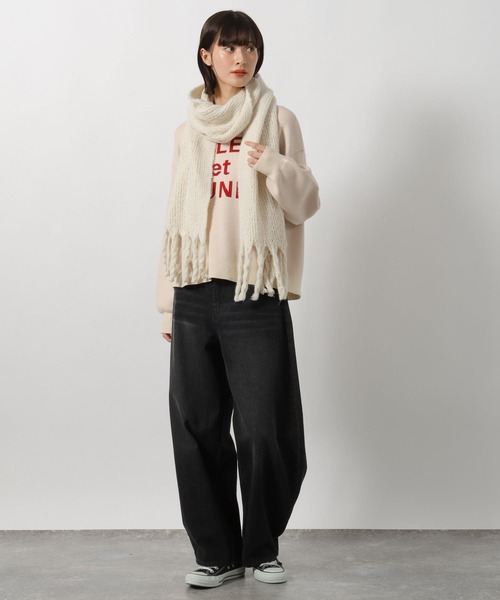 LAKOLE（ラコレ） ニット セーター アソートロゴジャガードニット