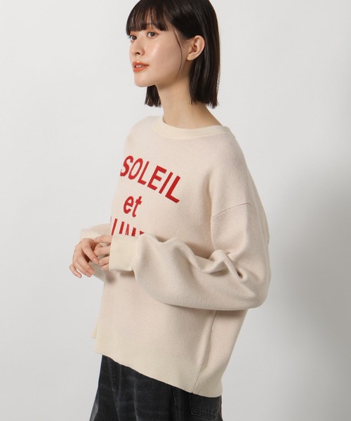 LAKOLE（ラコレ） ニット セーター アソートロゴジャガードニット