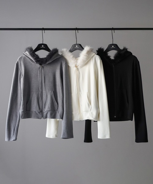 me+em select（ミームセレクト） パーカー 「 3color 」ファーフード