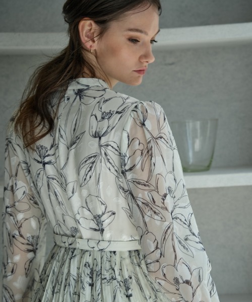 ERADIE（エラディエ） ワンピース Flower print pleats one piece