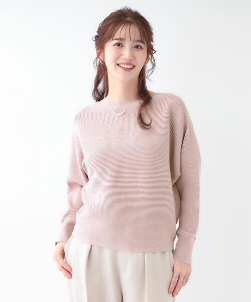 S2935❤️  Pink adobe リブ ドルマンニット M ベージュ ボートネックドルマンスリーブニットsdp8032 ピンク – [公式]SAISON DE