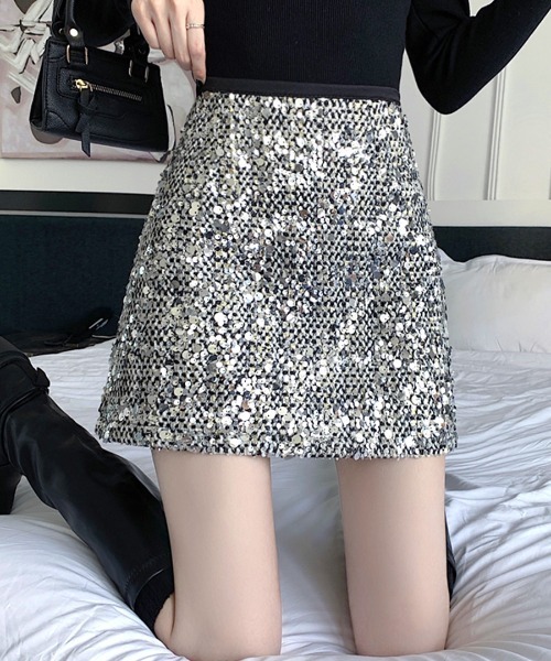 REMUR スカート スパンコールミニスカート : ZOZOTOWN Yahoo!店 - 通販