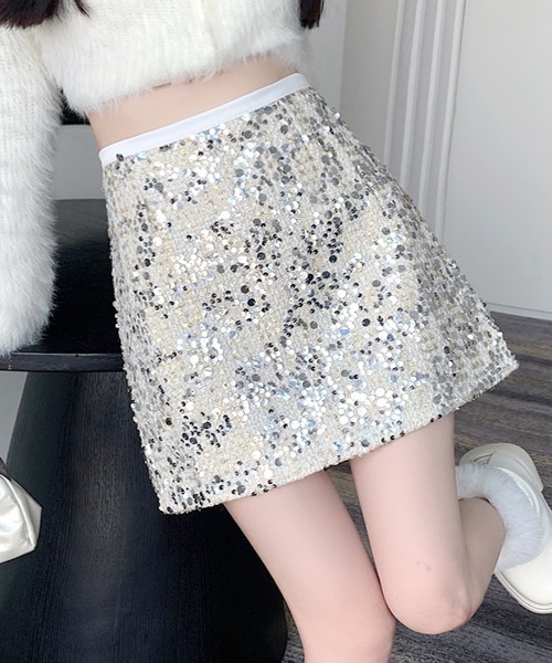 REMUR スカート スパンコールミニスカート : ZOZOTOWN Yahoo!店 - 通販