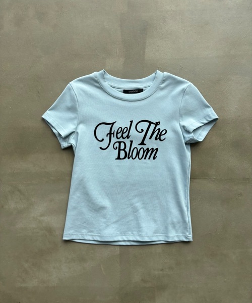 SHAGGIE tシャツ フロックプリントミニタイトTEEシャツ