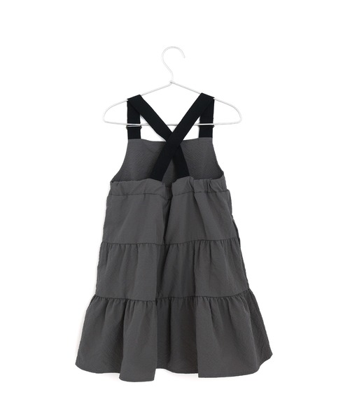 BABY Waffle♡Cottonティアードジャンパースカート 黒 BABY Waffle♡Cottonティアードジャンパースカート 黒 BABY Waffle