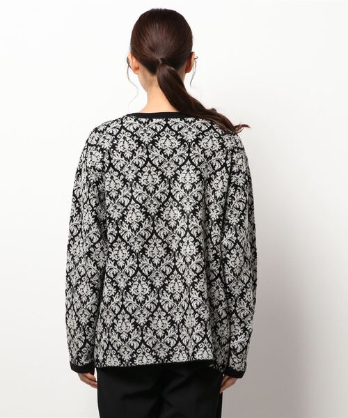 マルニ MARNI カーディガン リボン ウール カシミヤ混 38 ベージュ  