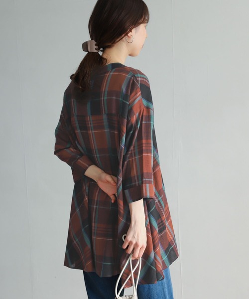 「URBAN RESEARCH DOORS」 半袖ブラウス MEDIUM ブラウン系その他 レディース URBAN RESEARCH DOORS 「URBAN DOORS」 半袖ブラウス MEDIUM