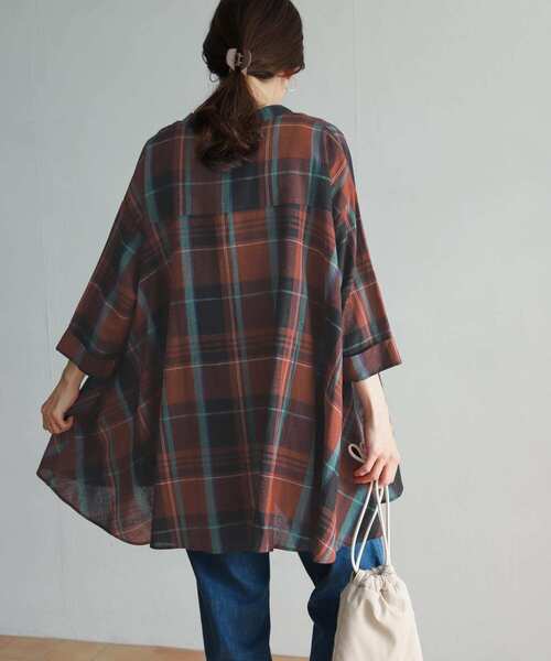 「URBAN RESEARCH DOORS」 半袖ブラウス MEDIUM ブラウン系その他 レディース URBAN RESEARCH DOORS 「URBAN DOORS」 半袖ブラウス MEDIUM