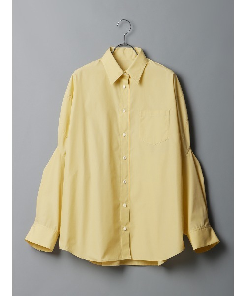 ブラウス シャツ CIS． タックパネルビッグシャツ ウォッシャブル 無地 レディース CIS. ブラウス シャツ CIS． タックパネルビッグシャツ