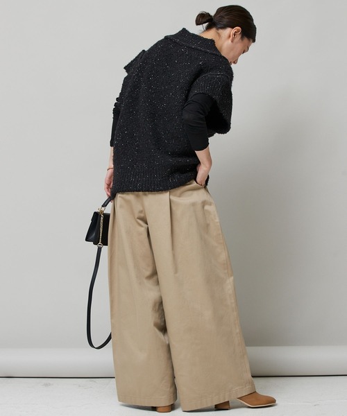 「Curensology」 Vネックニット FREE ブラック レディース_画像3