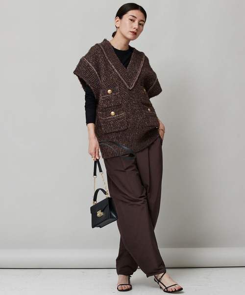 「Curensology」 Vネックニット FREE ブラック レディース_画像4