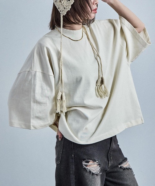 Fashion Letter（ファッションレター） tシャツ ボトルネック5分袖Tee