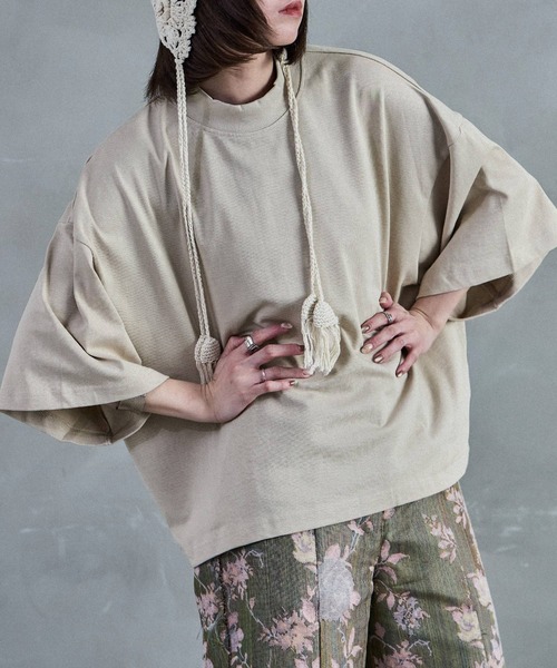 Fashion Letter（ファッションレター） tシャツ ボトルネック5分袖Tee