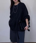 tシャツ オーガンジーシアー長袖トップス レディースの詳細画像4