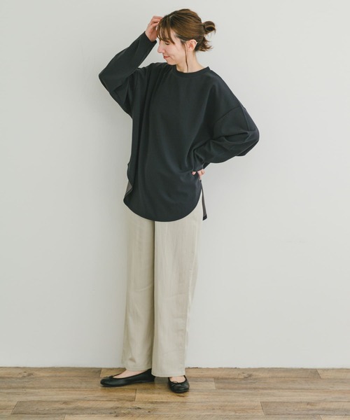ITEMS URBANRESEARCH tシャツ カットジョーゼットロングTシャツ