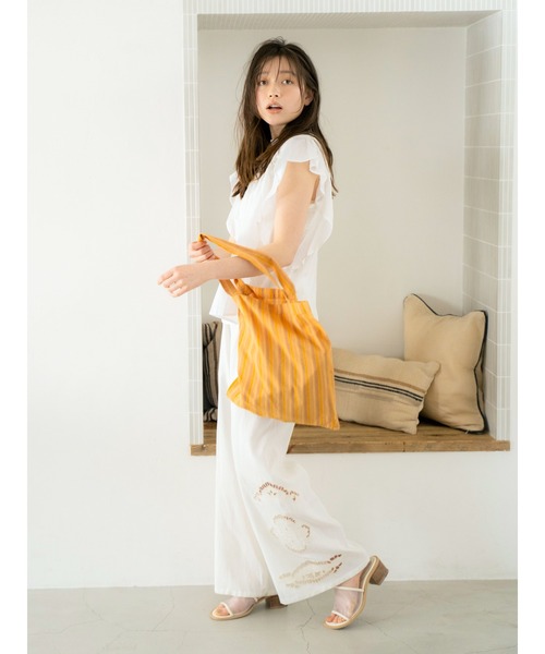＼SALE15%OFF+2点購入で10%OFFクーポン有／即日発送/Ungrid アングリッド コットンノースリフリルブラウス 112530447001  25SS 2025春夏 キャンセル返品不可 Ungrid ブラウス シャツ コットンノースリフリルブラウス