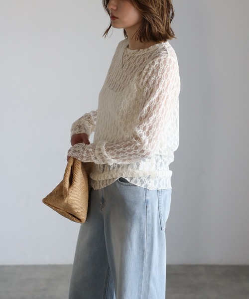 Bonjour Sagan（ボンジュールサガン） tシャツ メローレースクルー