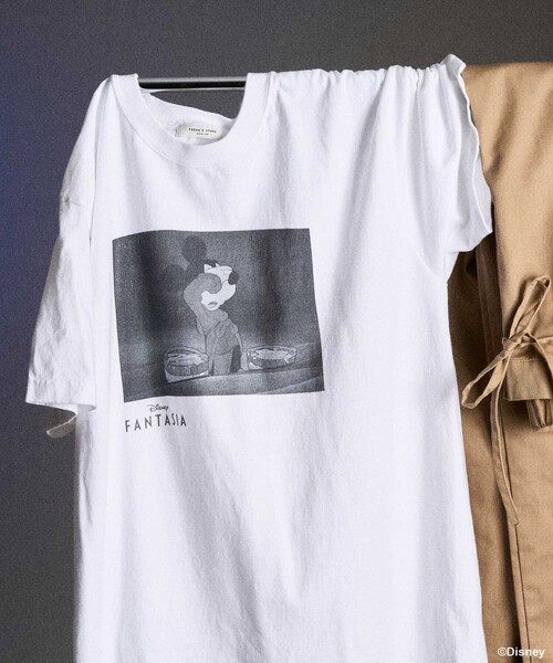FREAK'S STORE tシャツ 「DISNEY FANTASIA」 ボックスモノクロ